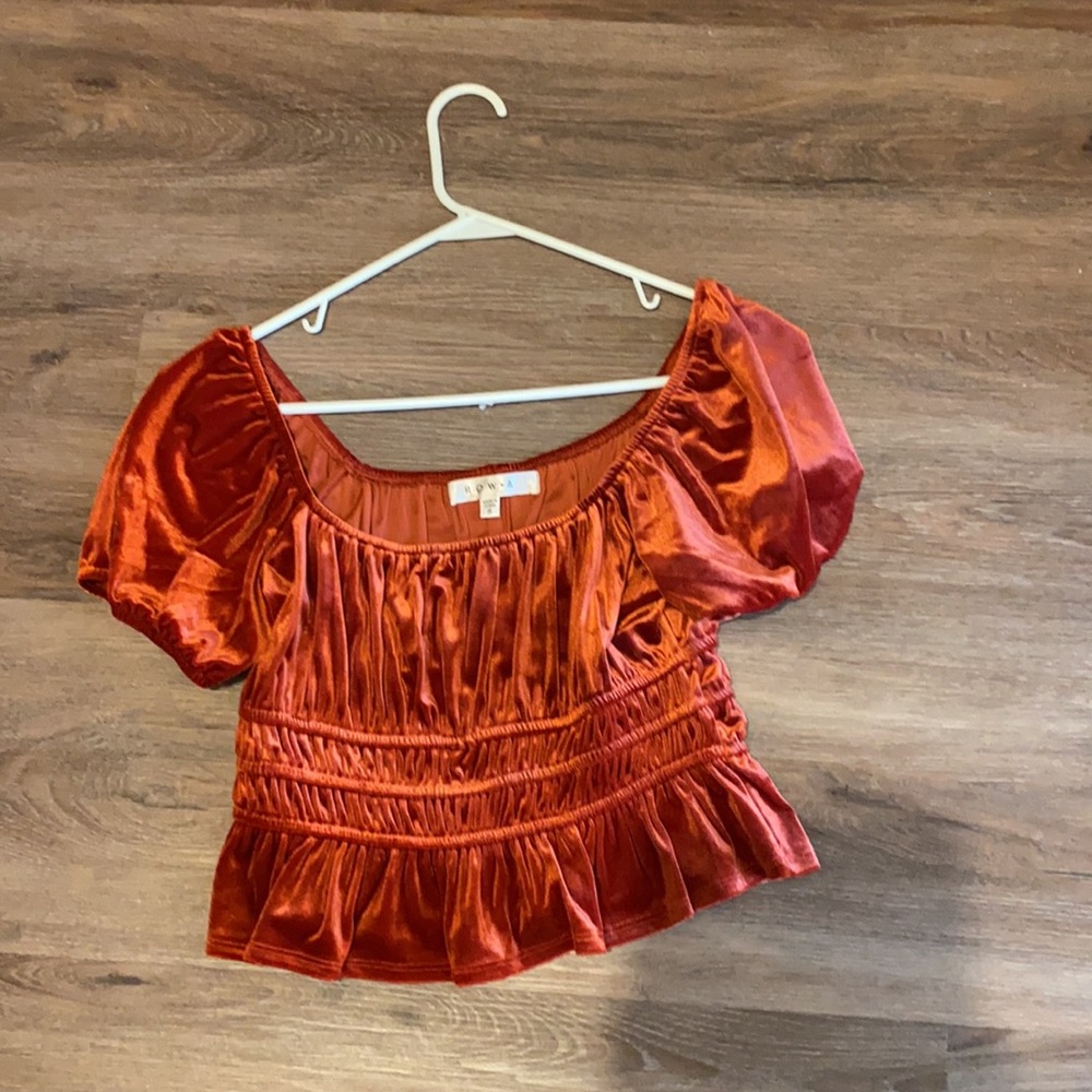Velvet Crop Top NWT